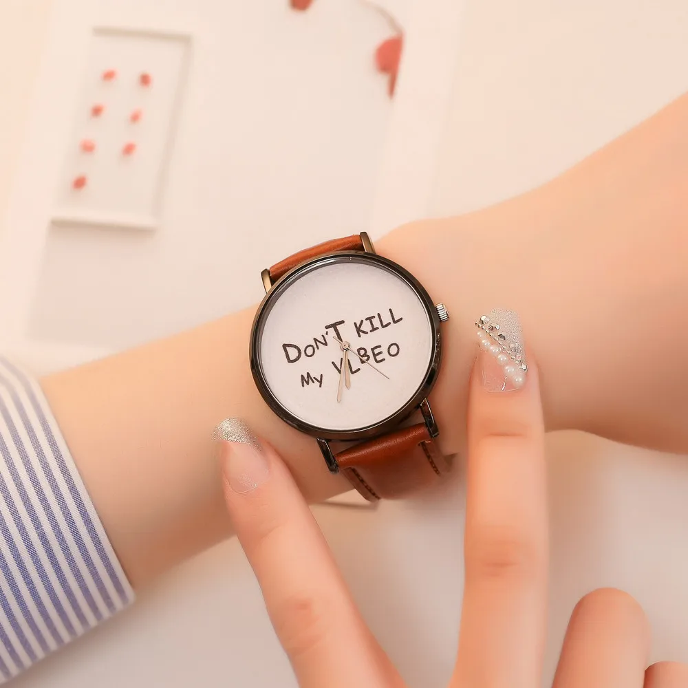 

Women's Fashion Casual Leather Strap Analog Quartz Round Watch