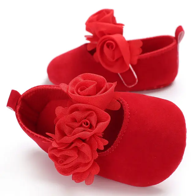 Infant Newborn Soft Sweet Mary Jane Baby Shoes Kids Wedding Party Dress