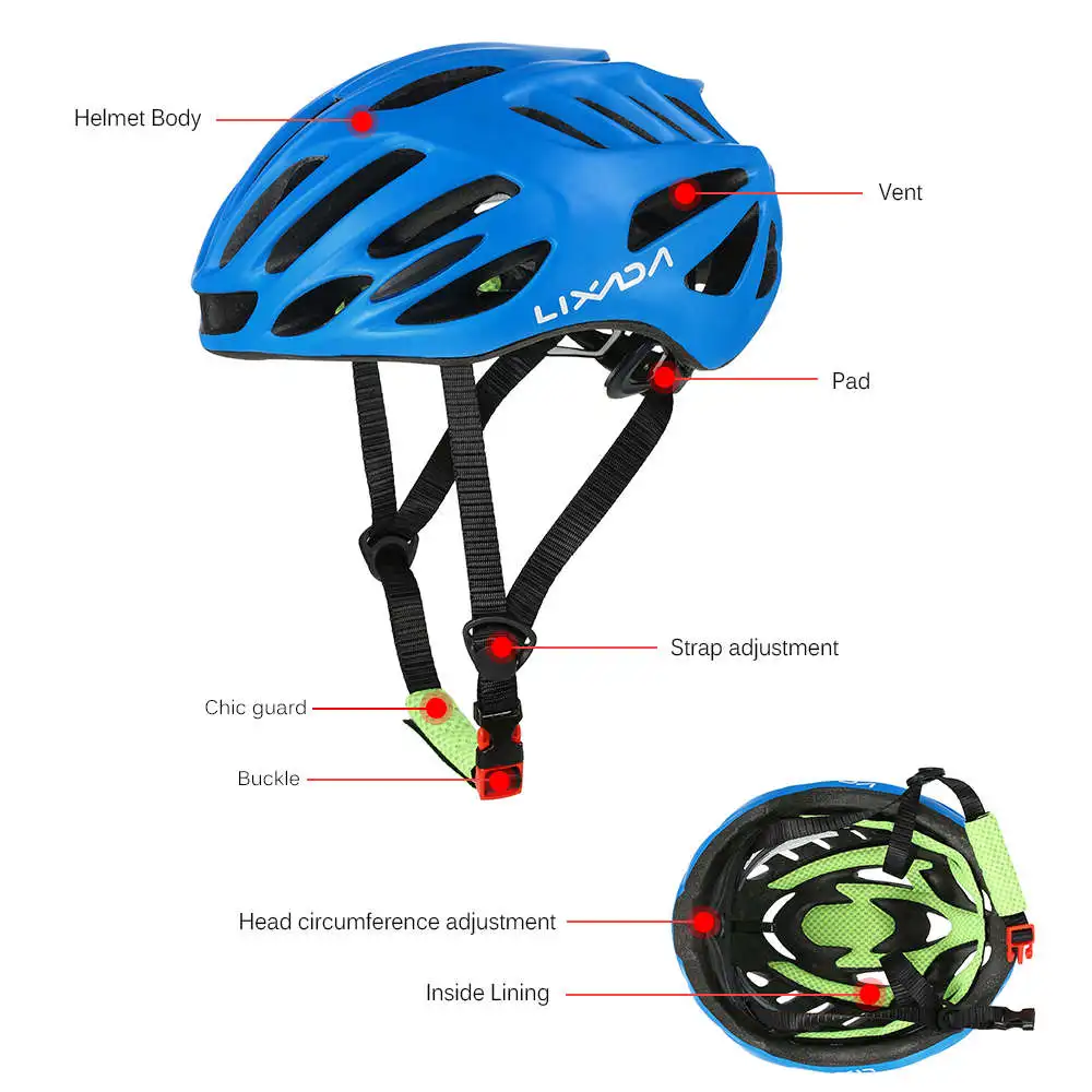 Lixada Cycling Helmet Ultralight Bike Helmet Men Mountain Road Women MTB Windproof Bicycle Helmet Casco Ciclismo