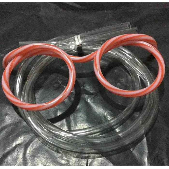 Забавные мягкие пластиковые соломенные очки, уникальные гибкие питьевые трубки, аксессуары для детских вечеринок - Цвет: red1