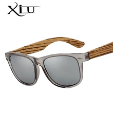 XIU мужские деревянные очки Для женщин поляризационные заклепки Квадратные Солнцезащитные очки Брендовая Дизайнерская обувь натурального дерева солнцезащитные очки с дужками Винтаж очки