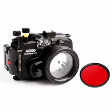 For Sony A6000 16-50 40m/130ft Meikon Underwater Camera Housing case,Red Filter