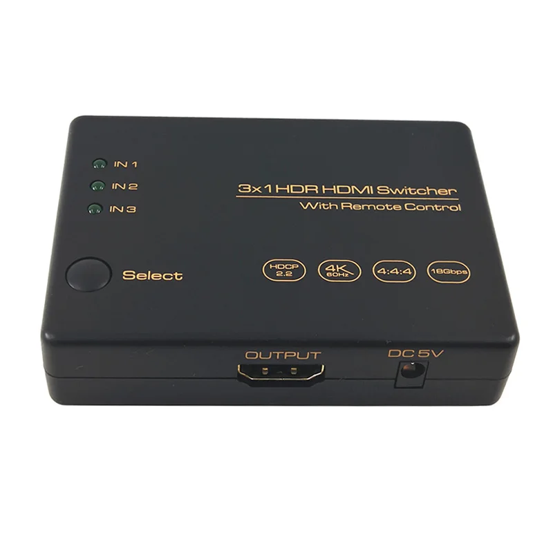 3-портовый HDR HD переключатель HDCP 2 4K 60 Гц 3 входа 1 выход порта Переключатель