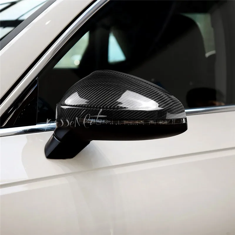Details about   Carbon Fiber Side Rear View Mirror Replacement Cover Caps Fit For Audi A4/B9