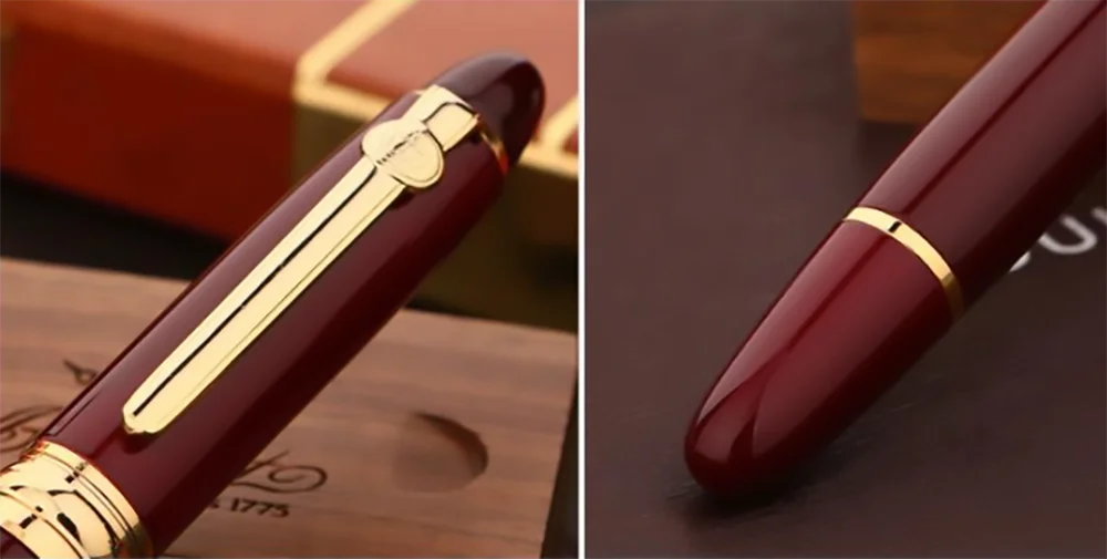 Duke 146 оригинальная Европейская перьевая ручка Iridium, средний перьевой наконечник, благородный красный цвет, для офиса, бизнеса, Подарочные принадлежности