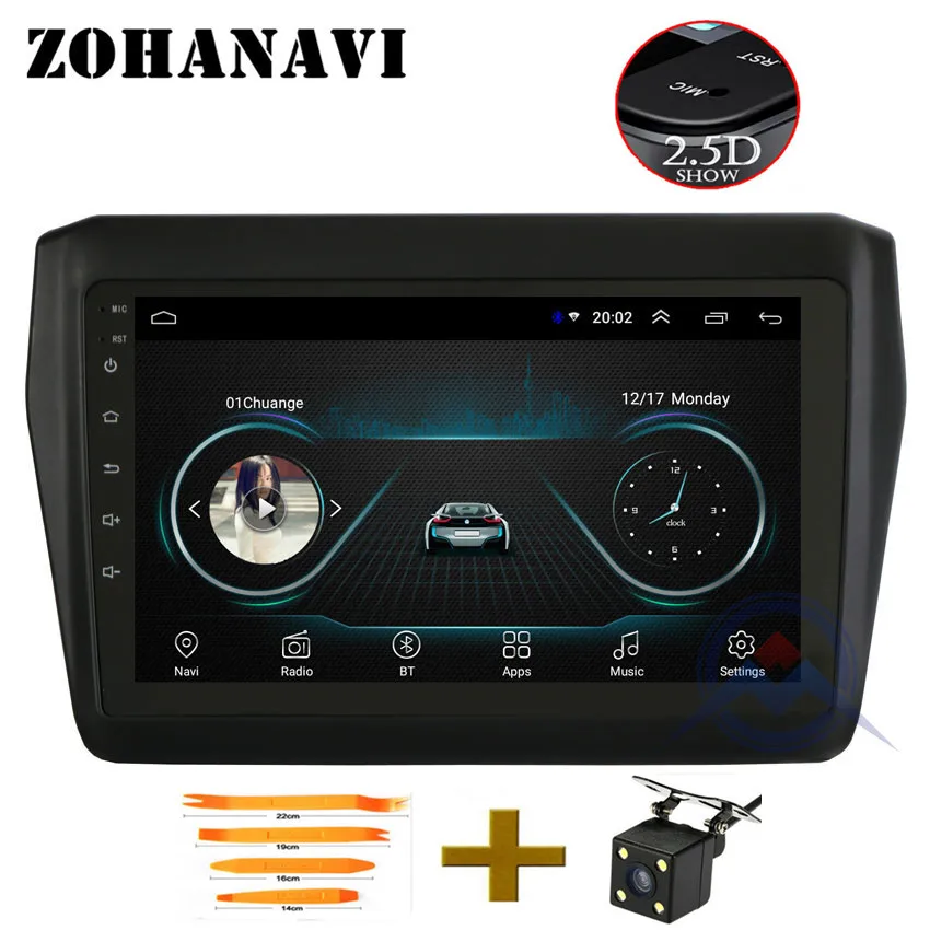 

ZOHANAVI 2.5D screen 9 Inch Android 8.1 Car DVD GPS Radio Stereo for Suzuki SWIFT 2017 2018 with maps
