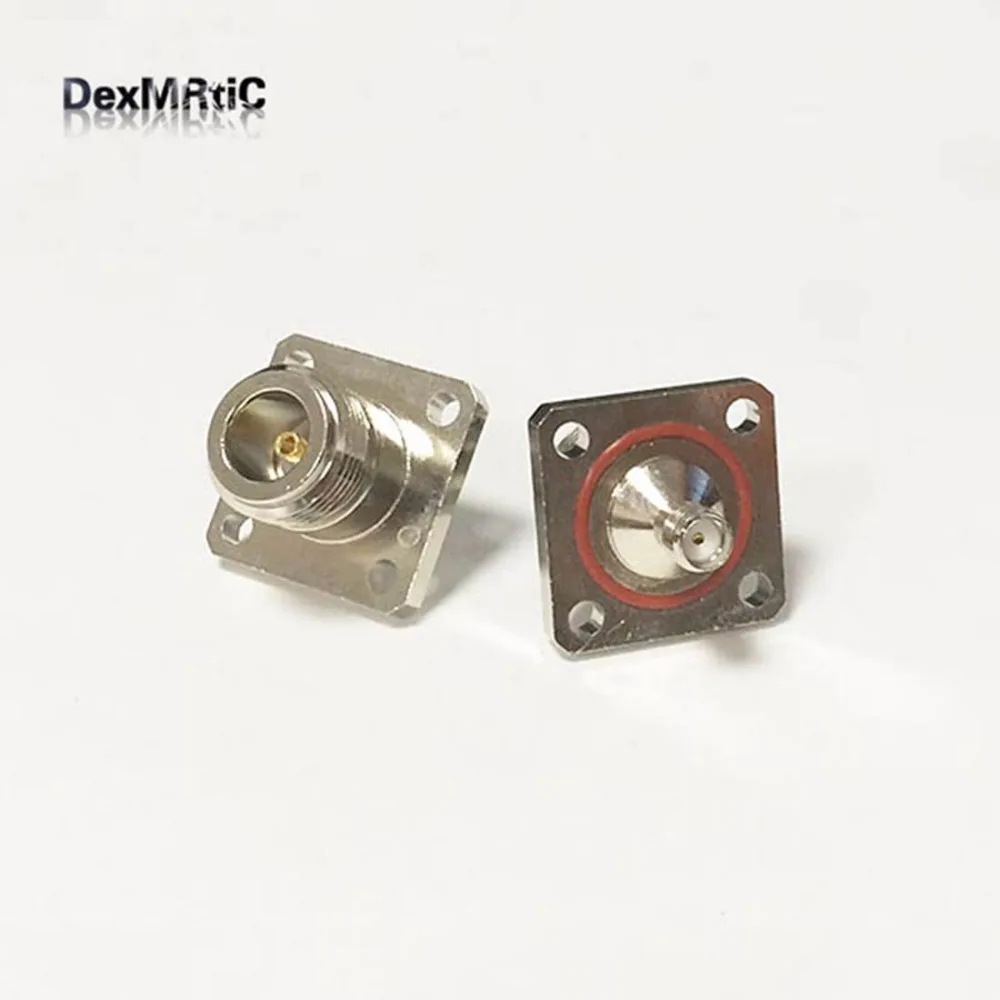 1pc N Female Jack switch SMA Female Jack RF Coax Adapter convertor big 4-hole panel mount Nickelplated Waterproof  NEW wholesale