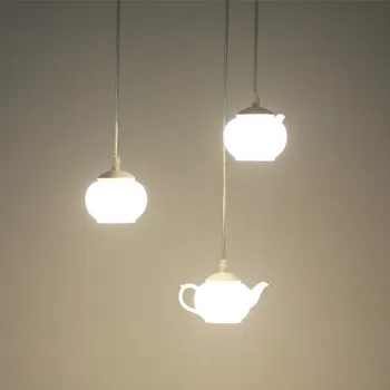 

Modern personality decorative restaurant lighting tea room small chandelier single head teapot pendant lamp lw56257py