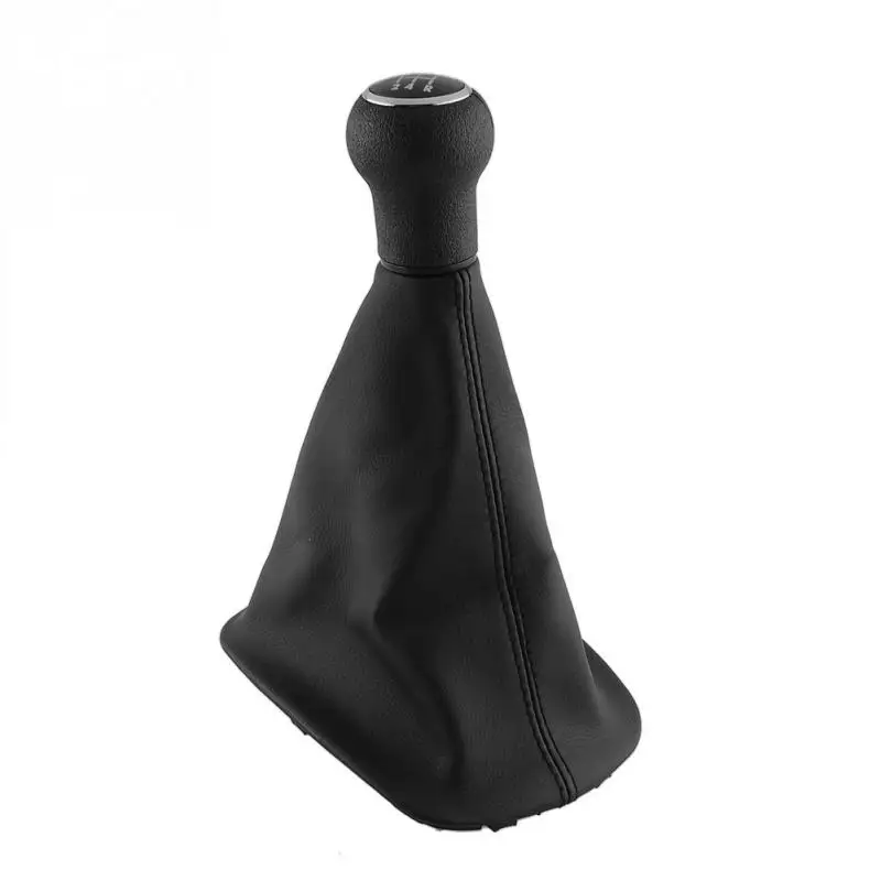 

High Quality Durable PU leather 5 Speed Gear Shift Knob Cover Black For VW For PASSAT B5 For Volkswagen