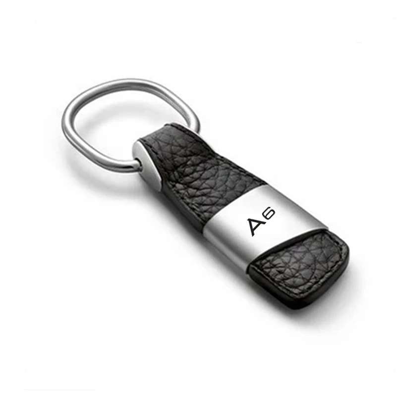 

Leather Car Keychain Keyring Key Chain Car Interior Decoration For Audi A6 C5 C6 C7 C4 4F 4G Avant S6 RS6 Quattro S line Sline