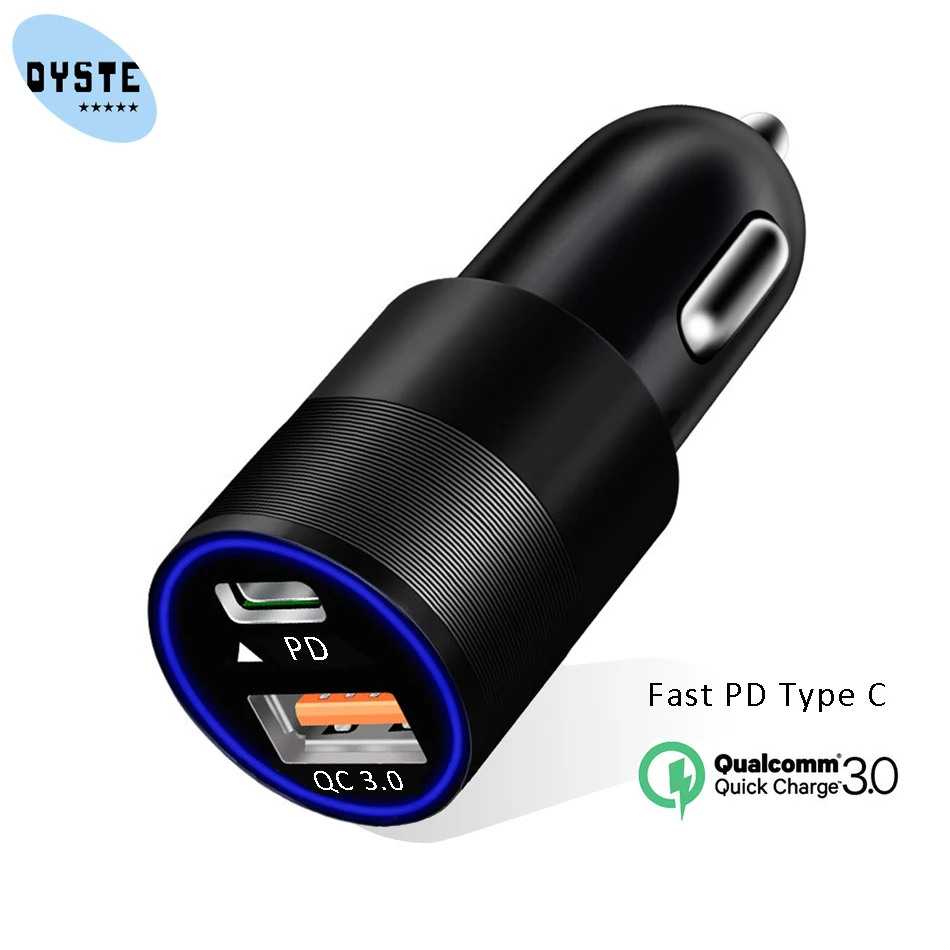 

USB Type C PD Quick Charge 3.0 QC3.0 Mobile Phone Car Fast Charger USB PD Car Charger Car Phone Charger For iPhone 7 8 X XR XS
