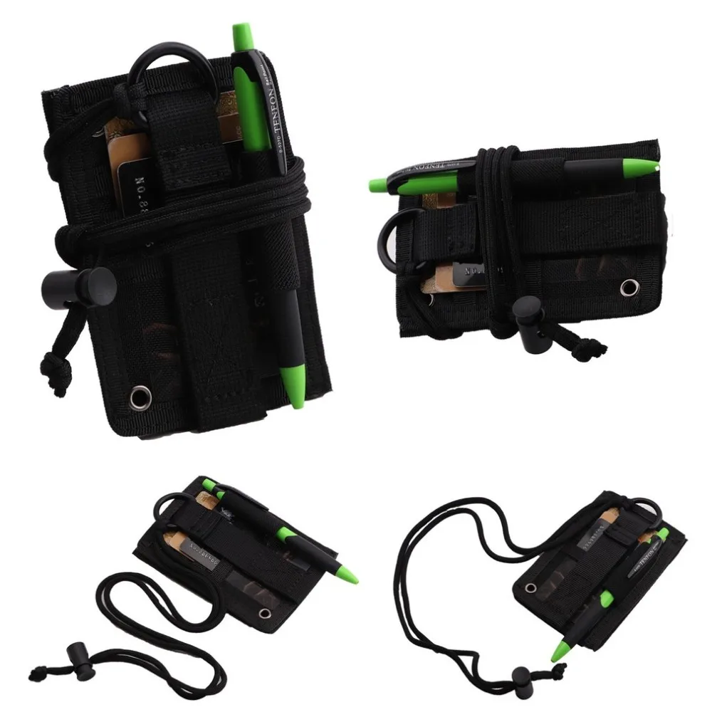 

Portable Size Tactical ID Card Holder Hook & Loop Patch Badge Holder Neck Lanyard Key Ring and Credit Card Organizer