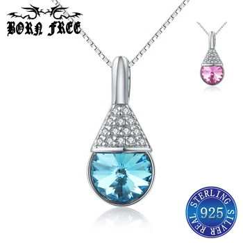 

925 sterling silver necklaces pendants for women crystal pendant locket charms pendentif jewelry bijoux joyas de plata 925 2018