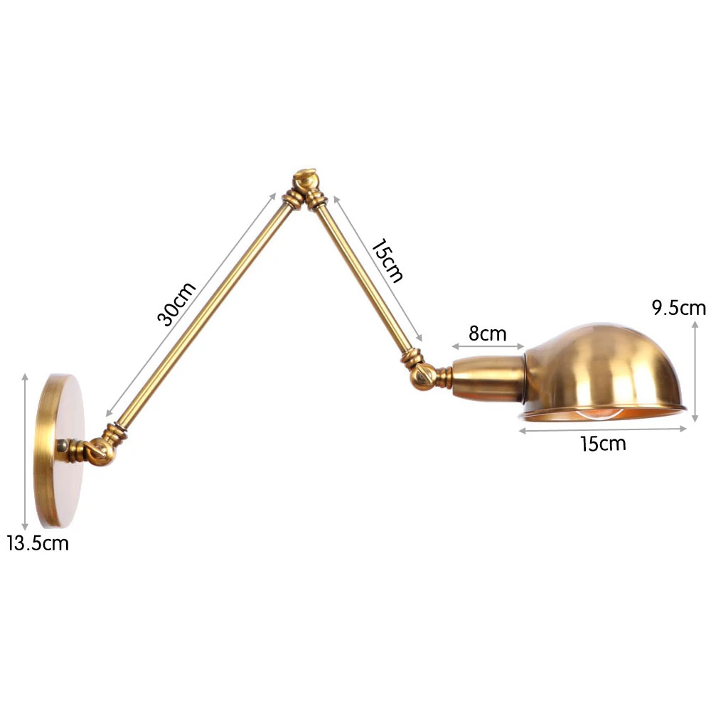 Классический ретро настенный светильник с гибкой длинной рукояткой для дома и помещений, лофт промышленный Железный светодиодный настенный светильник в стиле ретро Wandlamp медный E27 - Цвет абажура: Model - A3