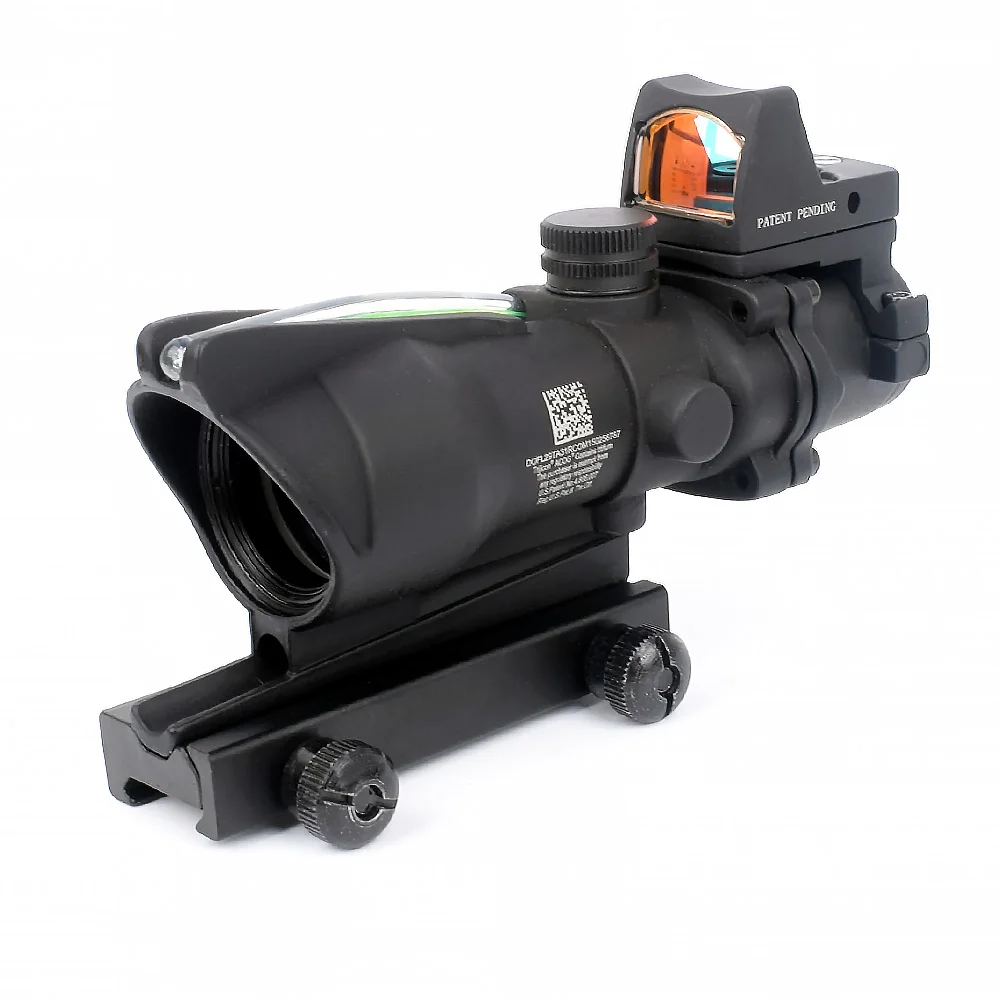 Оптический прицел WIPSON ACOG 4X32 оптический CAHEVRON сетка волоконно с красной подсветкой