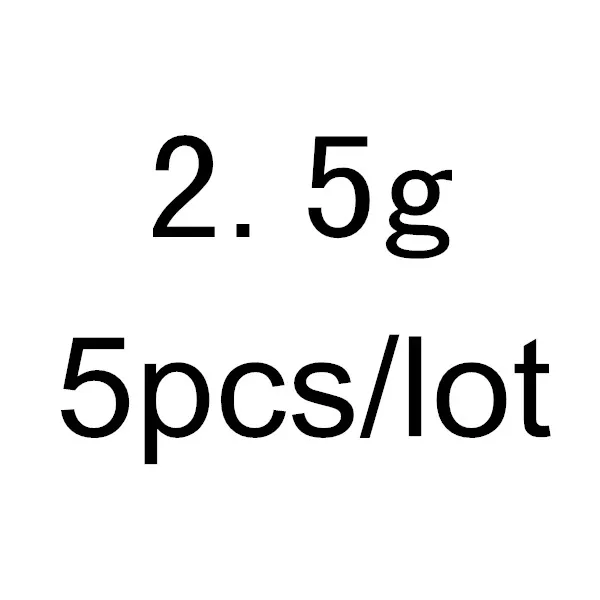 ALLBLUE 5 шт./лот, Вес Пули s, утонченность, вес падения 2,5 г/3,5 г/4,5 г/6,5 г/10 г/14 г, вес пули s, Клеммная Снасть - Цвет: 2g