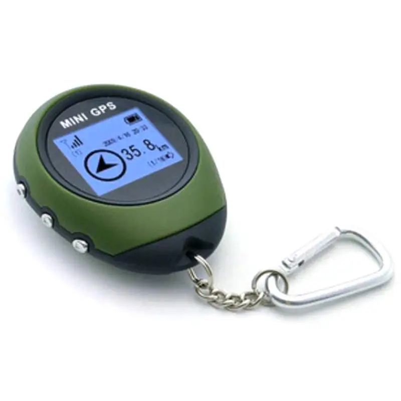 Mini Handheld GPS Receiver Tracker and Location Finder with Keychain USB Rechargeable for Outdoor Sport Travel