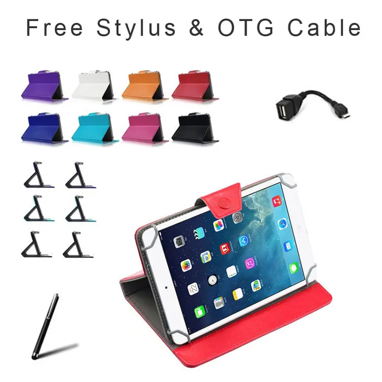 

For ASUS VivoTab Note 8 8 inch Universal Tablet PU Leather Magnetic Cover Case + OTG Cable+ Stylus Free Shipping