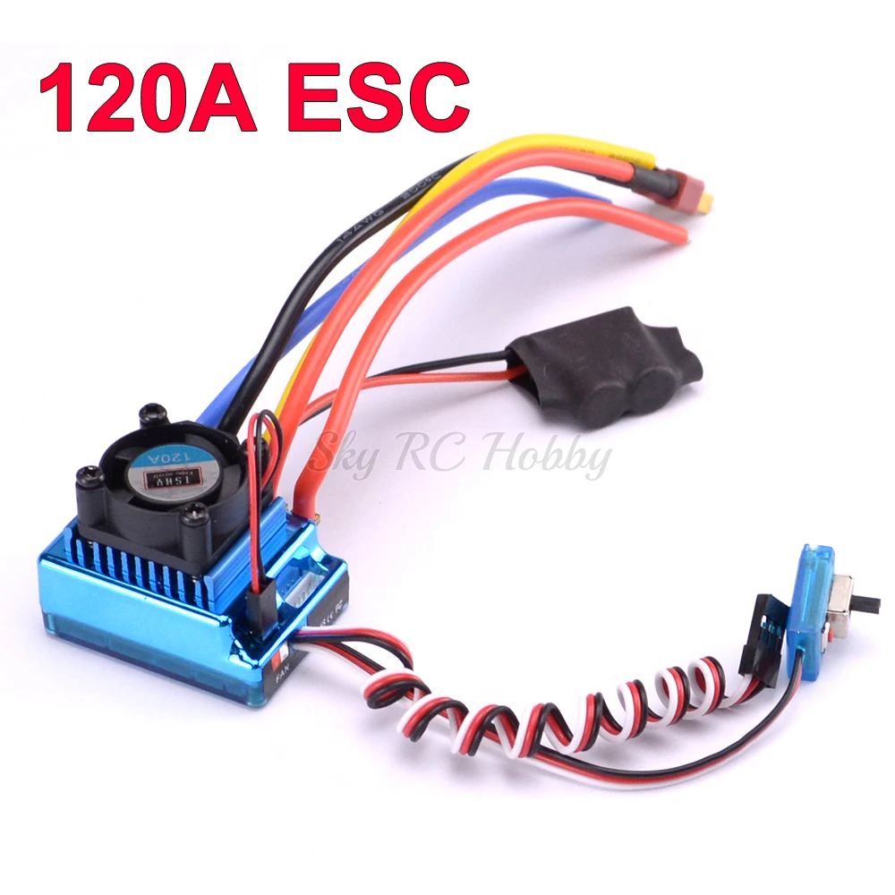 

120A Sensored Brushless ESC Speed Controller 5V/3A for 1/16 1/10 1/12 RC Car Crawler Toy Cars Parts