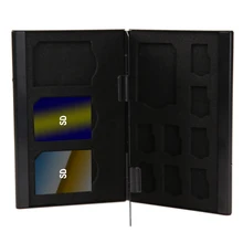 ALLOYSEED двойной слой алюминия сплав карта памяти коробка 4* SD 8* Micro SD/TF футляр для хранения карт памяти протектор держатель аксессуары