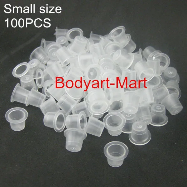 200pcs 9mm Small Size Clear White Tattoo Ink Cups Caps For Tattoo Machine Gun Kit Set Supply IC9# 200pcs 9mm Small Size Clear White Tattoo Ink Cups Caps For Tattoo Machine Gun Kit Set Supply IC9#