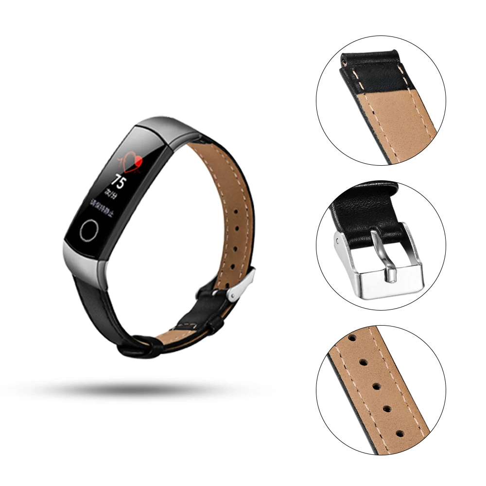 For Huawei Honor Band 4 Strap leather soft Watchband