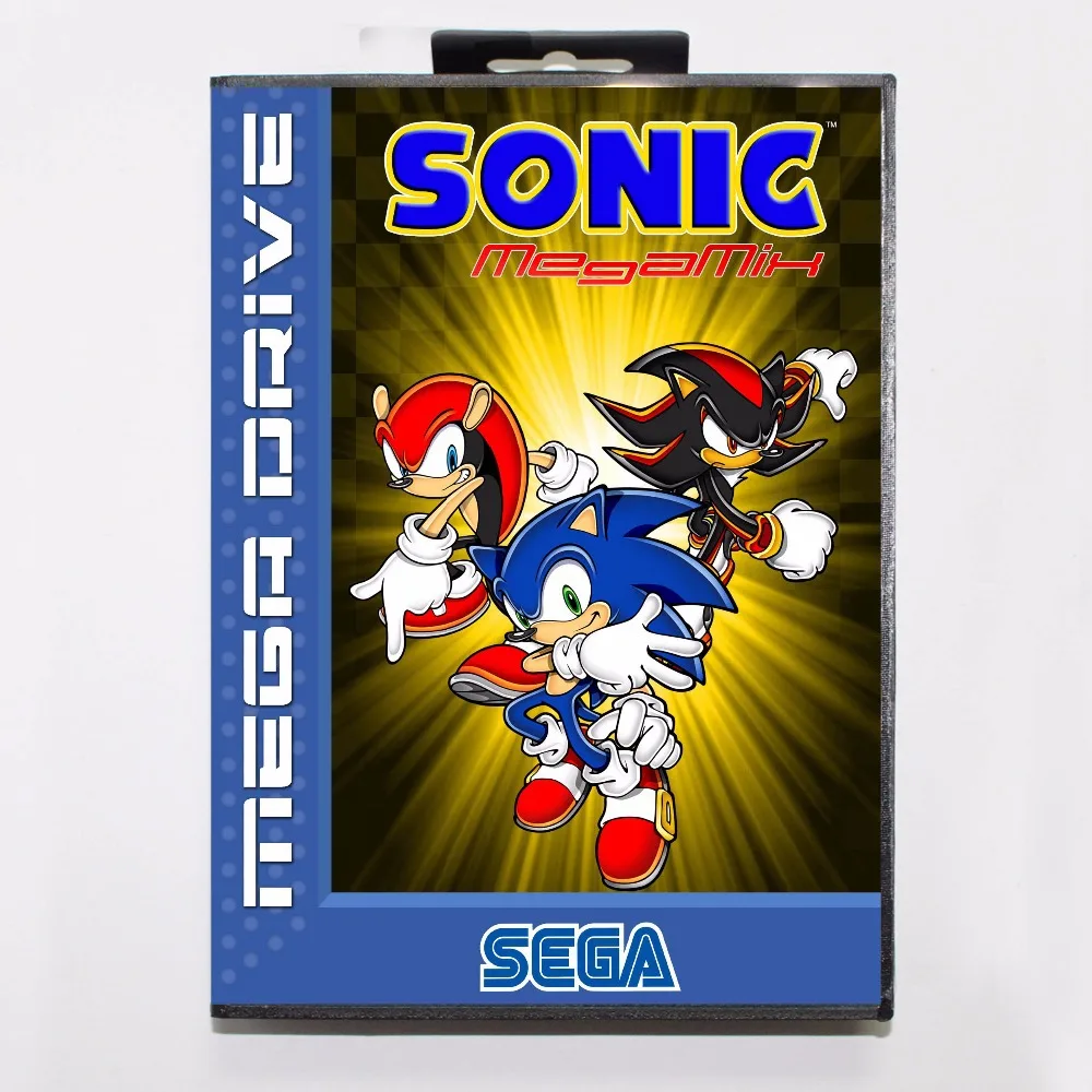 Игровая карта Sonic Megamix 16 бит MD с розничной коробкой для Sega Megadrive/Genesis|sonic megamix|16 bitmd game