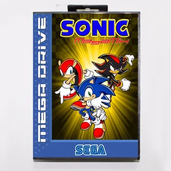 

Sonic Megamix 16 bit MD Game Card With Retail Box For Sega Megadrive/Genesis
