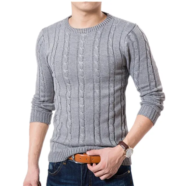 New Mens Sweaters Winter Candy Color Brand Sweater Men Pullover Long ...