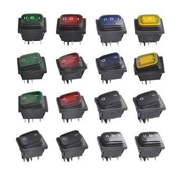 

1PC On Off 16A/250V 20A/125V 4pins/6pins IP67 Sealed Waterproof T85 Auto Boat Marine Toggle Rocker Switch with LED