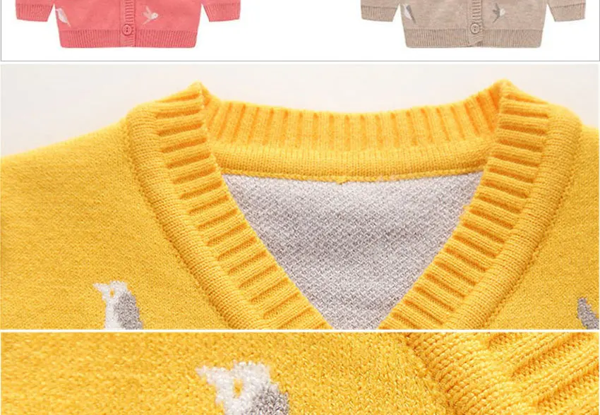 Alisenna/свитер для маленьких девочек детское зимнее пальто, свитер кардиган с длинными рукавами для малышей Кардиган для мальчиков и девочек, кардиган