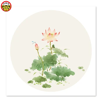 

painting by numbers art paint by number Lotus Flower Digital Painting Decorative paintings Taste Living room painting Bathroo