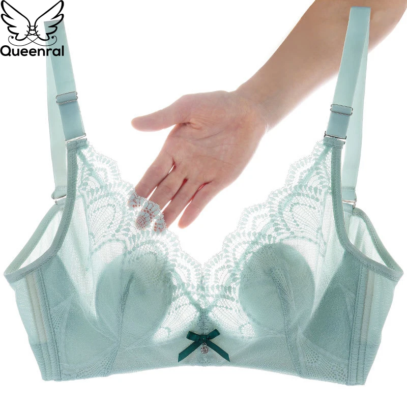 

Queenral Transparent Bras For Women Ultra-Thin Bra Underwear Lingerie Bralette Push Up Brassiere BH Soutien Gorge Femme