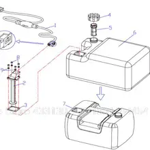 Компоненты топливной системы для hidea HDF9.9, 4 такта 9.9HP