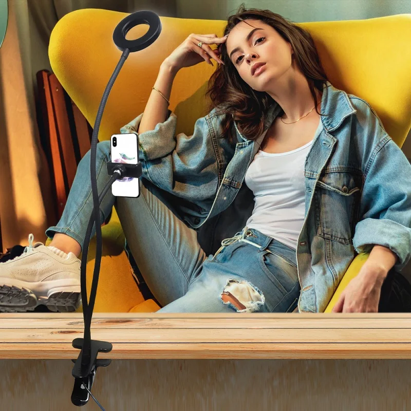 Travor светодиодный selfie Ring Light usb разъем для Youtube прямая трансляция видео чат с