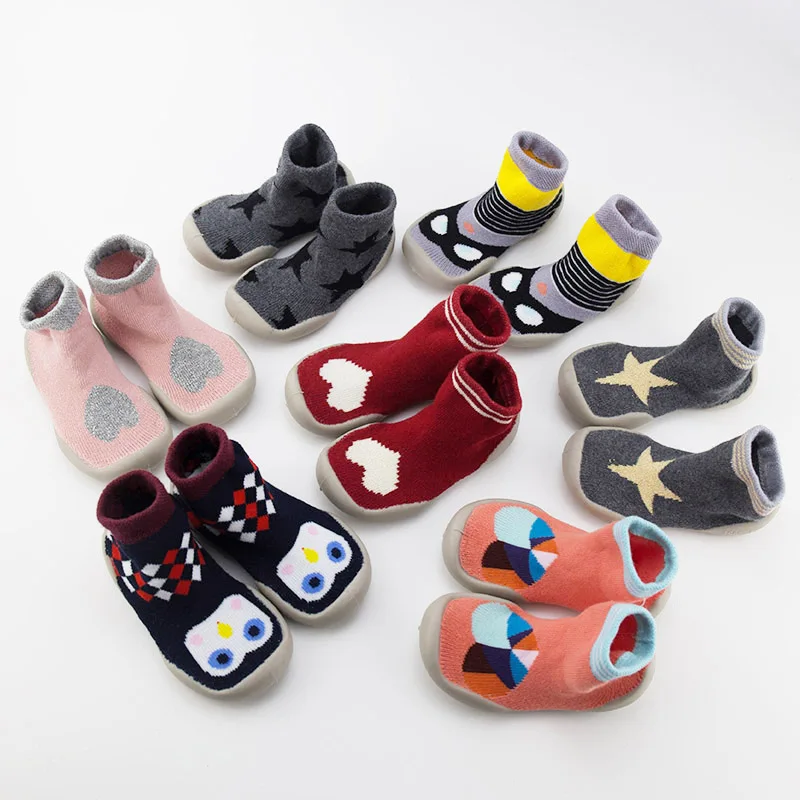 Unisex Baby Christmas Boots Slipper Shoes Infant Newborn Booties Toddler Winter Warm Cartoon Prewalker