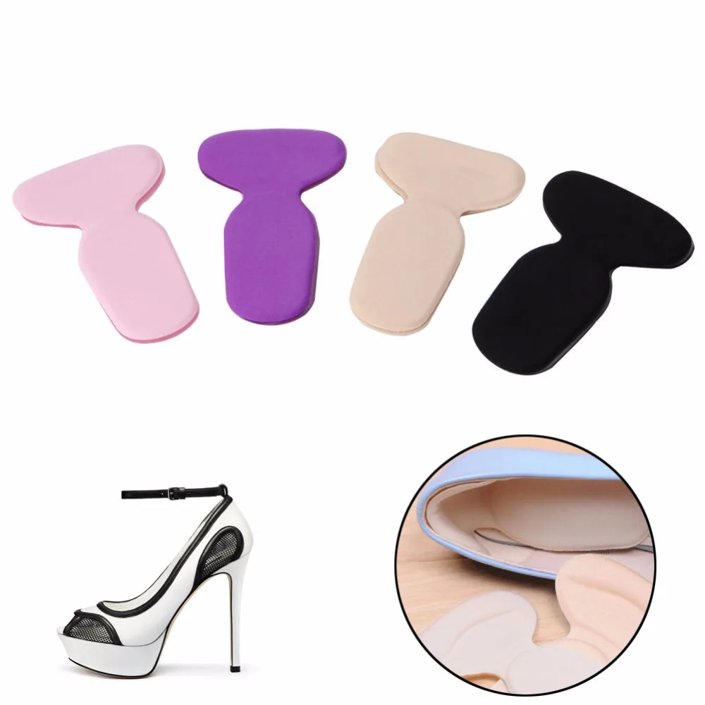 

New 1Pair T-Shape Silicone Non Slip Cushion Foot Heel Protector Liner Shoe Insole Pads