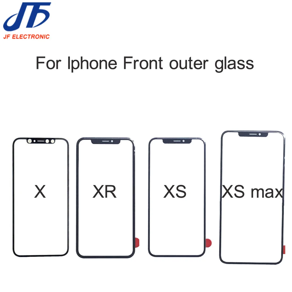 

10pcs/lot Premium A+ Quality Front Screen Lens Outer Glass Replacement For iPhone X XR XS MAX Screen touch panel Part