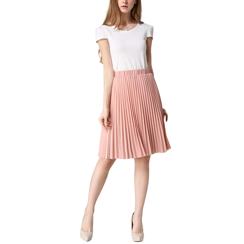plisada elegante a moda Otoño Invierno 2016 gasa alta esbelta estilo europeo mujer señora tul Vintage Falda F1|vintage faldas| falda pleated skirt - AliExpress