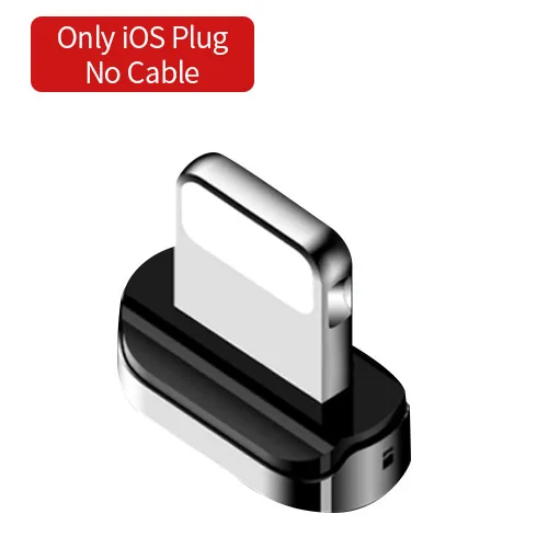 Магнитный usb-кабель USAMS для iPhone, Магнитный зарядный кабель Micro USB типа C для зарядки мобильных телефонов Android - Цвет: Only plug for iOS
