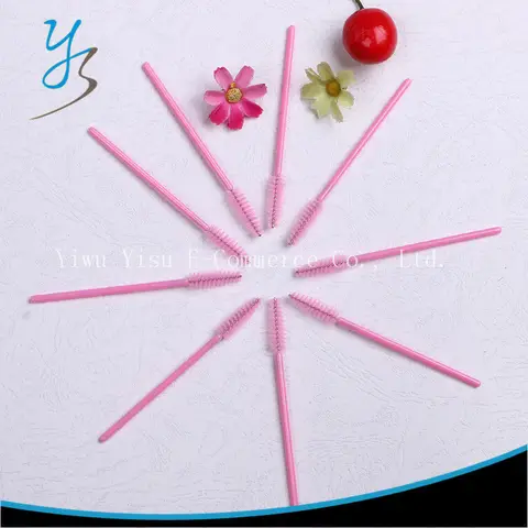 Pestana Escova One-off Descartável Cosméticos Rosa 2000 Pcs Nylon Mascara Aplicador Wand Maquiagem Ferramenta