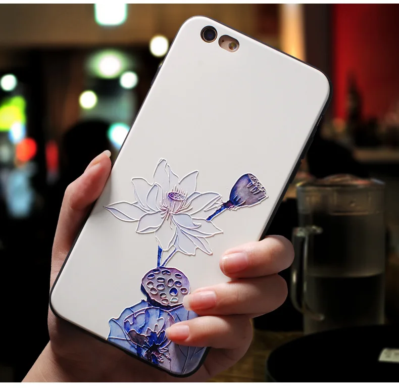 Чехол для телефона с изображением цветов лотоса iPhone XS Max XR 6 6s 7 8 Plus X прозрачный