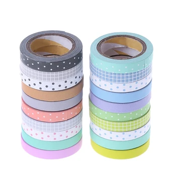 

2020 New 5Pcs/set Kawaii Dot Masking Tape Sticker DIY Self Adhesive Washi Craft Decor
