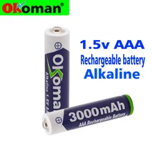 4-40 шт./лот Okoman AAA батарея 3000mah 1,5 V Щелочная AAA аккумуляторная батарея для дистанционного управления игрушечный светильник Batery