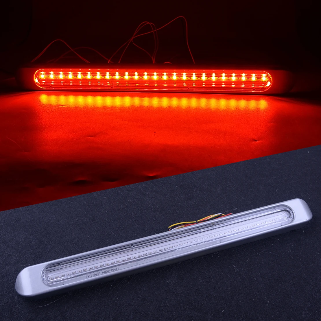 

CITALL 47 LED 3rd Brake Light Submersible Dual Color Bar Stop Turn Tail Lamp 2835SMD 10-30V for Any 12-24V Vehicles Heavy Trucks