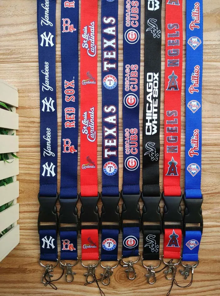 baseball Lanyard For ID Holder Key chains CellPhone Charms Neck Strap