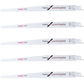 

5 Pcs 228mm 9" BIM S1111DF Flexible Sabre Saw Blades For Wood & Metal Cutting