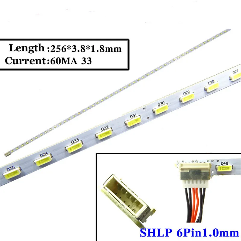 Бесплатная доставка! 10 шт./лот 12,5 дюйма 256 MM Светодиодные ленты обновления ЖК-дисплей к светодиодный Подсветка