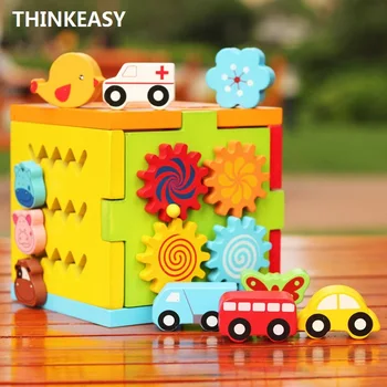 

Perfect Quality Wooden Pounding Bench With Block Kids Preschool Toys Multifunctional Tool Maintenance Box Baby Nut Combination