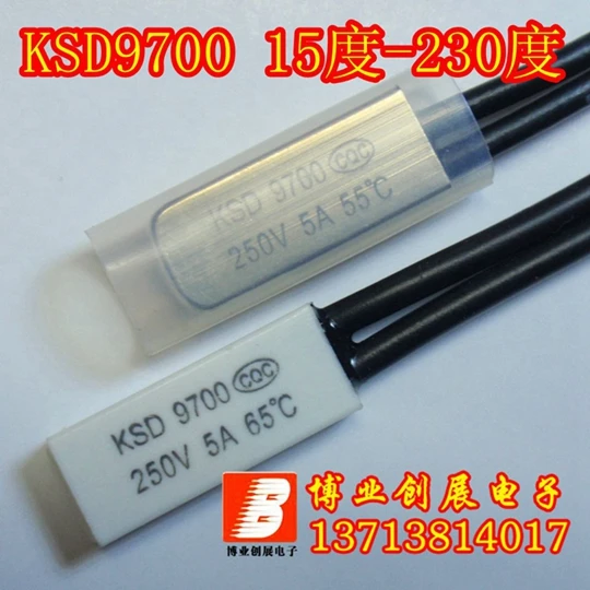 1PCS KSD9700/ 250/ V 5/ a disco bimetallico temperatura interruttore N//o termostato protezione termica 15/ 20/ 25/ 30/ 35/ gradi centigradi